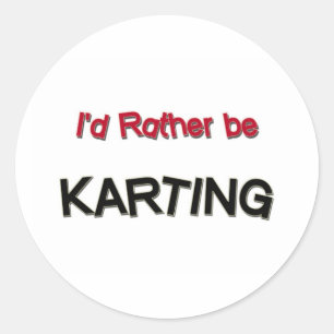 Ich würde eher Karting machen Runder Aufkleber