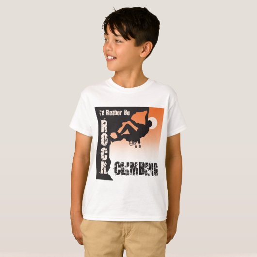 Ich würde eher Klettern sein T-Shirt (Vorne ganz)