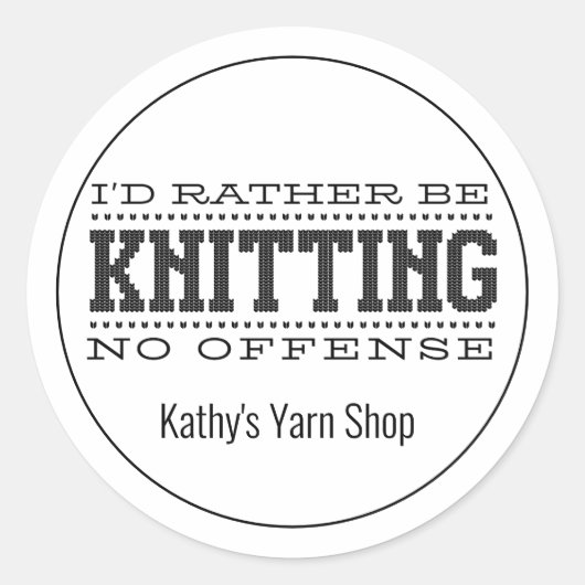 Ich würde eher kneten runder aufkleber (Vorderseite)