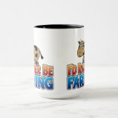 Ich würde eher Landwirtschaft betreiben - braune M Tasse (Zentrum)