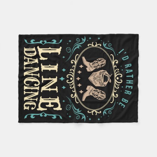 Ich würde eher Line Tanzen Funny Line Tanz Fleecedecke (Vorderseite (Horizontal))