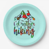 Ich würde eher lustige Wanderer wandern Zitate Pap Pappteller (Vorderseite)