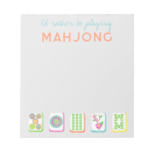 Ich würde eher Mahjong Notepad spielen Notizblock (Vorderseite)