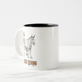 Ich würde eher Maultier-Reitentwurf sein Zweifarbige Tasse (Vorderseite Links)