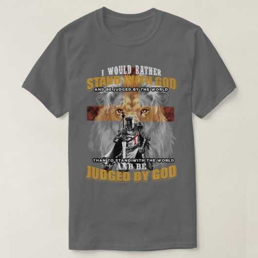 Ich würde eher mit Gott Ritter Templar Premi stehe T-Shirt (Design vorne)
