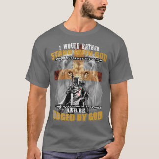 Ich würde eher mit Gott Ritter Templar Premi stehe T-Shirt