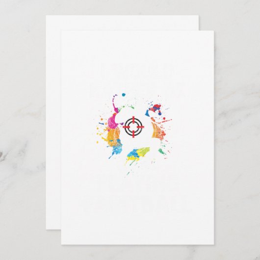 Ich würde eher Paintball-Farbbälle spielen Gif Einladung (Vorne/Hinten)