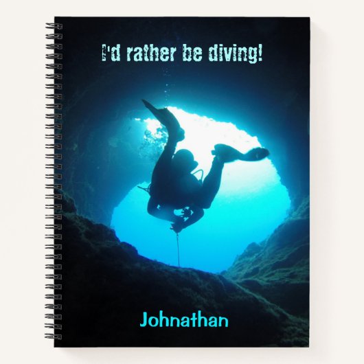Ich würde eher Personalisierte Notebook-Scuba tauc Notizblock (Vorderseite)