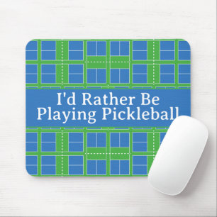 Ich würde eher Pickleball Courts Blue Green spiele Mousepad