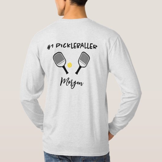 Ich würde eher Pickleball-Individuelle Name grau s T-Shirt (Rückseite)