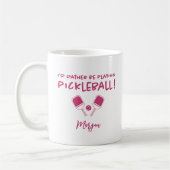 Ich würde eher Pickleball-Individuelle Name pink s Kaffeetasse (Links)