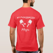 Ich würde eher Pickleball Individuelle Name Red sp T-Shirt (Rückseite)