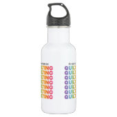 Ich würde eher Rainbow Ombre Buchstaben quiltieren Edelstahlflasche (Rückseite)