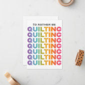Ich würde eher Regenbogen Ombre Buchstaben quiltie Mitteilungskarte (Vorderseite/Rückseite Beispiel)