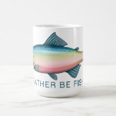 Ich würde eher Regenbogenforelle-Tasse fischen Kaffeetasse (Mittel)
