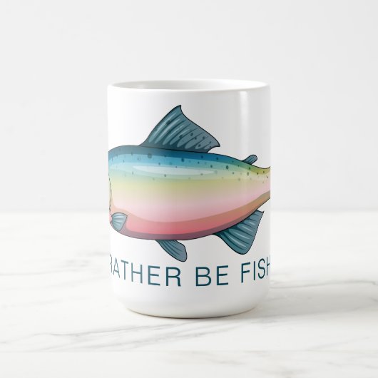 Ich würde eher Regenbogenforelle-Tasse fischen Kaffeetasse (Mittel)