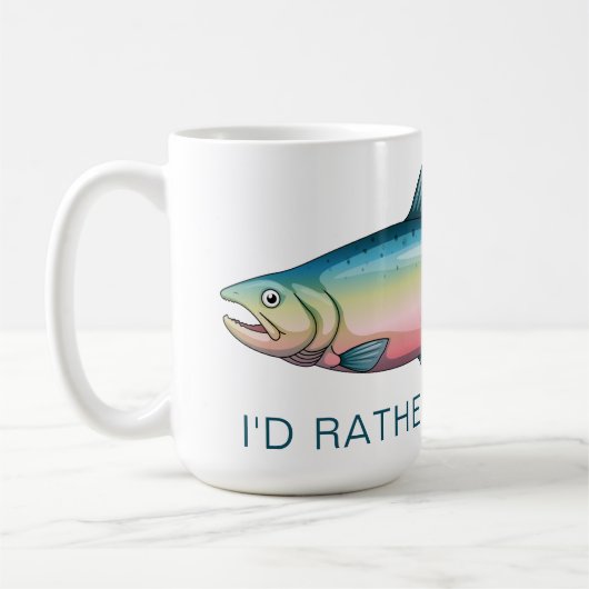 Ich würde eher Regenbogenforelle-Tasse fischen Kaffeetasse (Links)