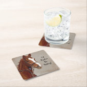 Ich würde eher Reitpferd sein Rechteckiger Pappuntersetzer (Vor Ort)