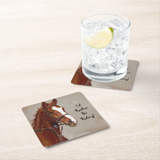 Ich würde eher Reitpferd sein Rechteckiger Pappuntersetzer (Vor Ort)