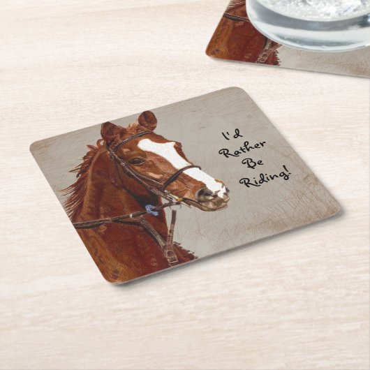 Ich würde eher Reitpferd sein Rechteckiger Pappuntersetzer (angewinkelt)
