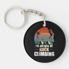 Ich würde eher Rock Climbing Vintag Retro Sunset Schlüsselanhänger