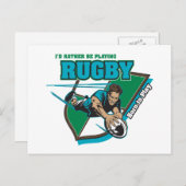 Ich würde eher Rugby spielen Postkarte (Vorne/Hinten)