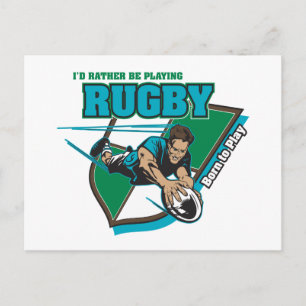 Ich würde eher Rugby spielen Postkarte