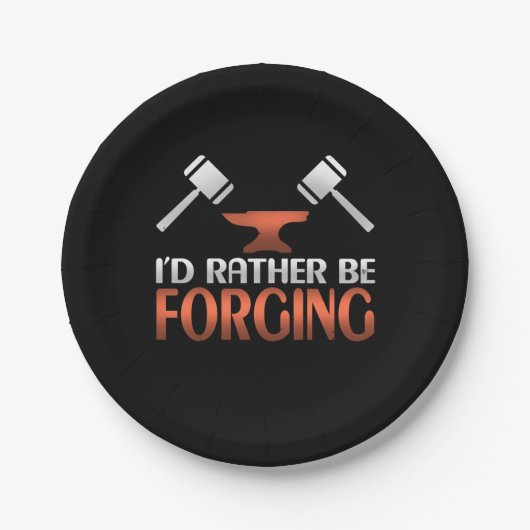 Ich würde eher Schwarzschmied-Schmiedehammer-Gesch Pappteller (Vorderseite)