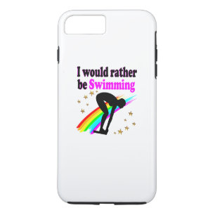 ICH WÜRDE eher SCHWIMMEN PINK RAINBOW DESIGN Case-Mate iPhone Hülle