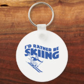 Ich würde eher Ski fahren (männlich) Schlüsselanhänger (Vorderseite)
