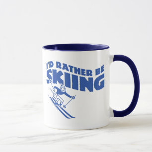 Ich würde eher Ski fahren (männlich) Tasse