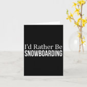 Ich würde eher Snowboarden - 1 Karte (Gelbe Blume)
