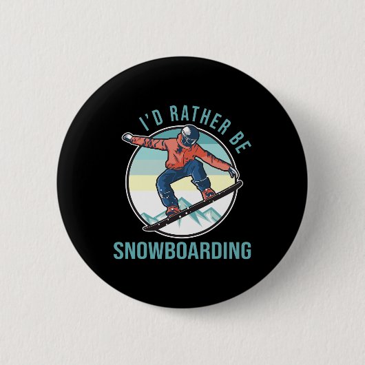 Ich würde eher Snowboarden Retro Ski Goggles Winte Button (Vorderseite)