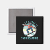 Ich würde eher Snowboarden Retro Ski Goggles Winte Magnet (Vorderseite/Rückseite)