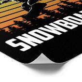 Ich würde eher Snowboarden Retro Sunset Winter Nov Poster (Ecke)