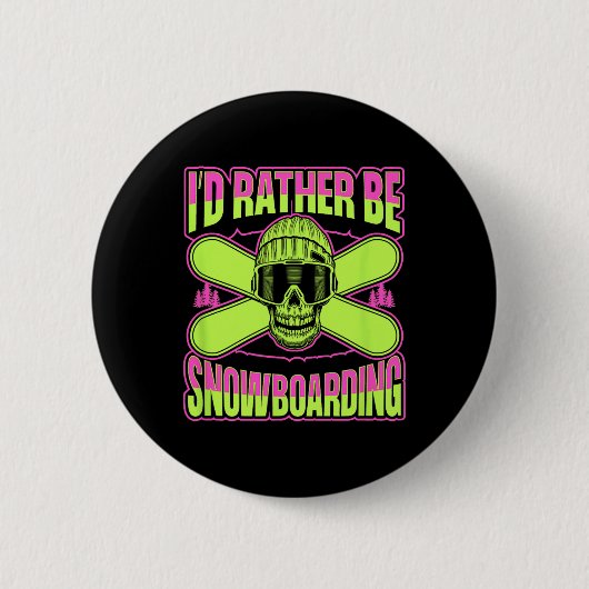 Ich würde eher Snowboarden Skull Snowboarder Slope Button (Vorderseite)