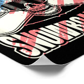 Ich würde eher Snowboarden Skull Snowboarder Slope Poster (Ecke)