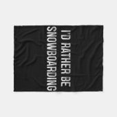 Ich würde eher Snowboarden - Vintager Stil - Fleecedecke (Vorderseite (Horizontal))