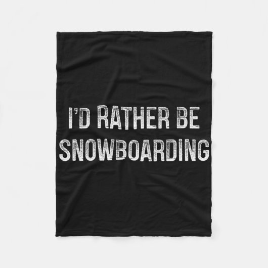 Ich würde eher Snowboarden - Vintager Stil - Fleecedecke (Vorderseite)
