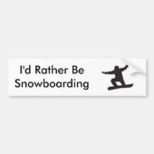 Ich würde eher Snowboarding sein Autoaufkleber (Vorne)