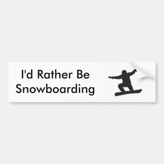 Ich würde eher Snowboarding sein Autoaufkleber (Vorne)
