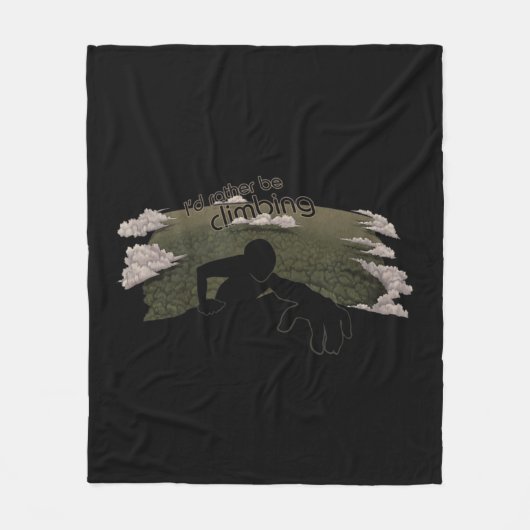 Ich würde eher Spaß am Klettern machen Rock Climbi Fleecedecke (Vorderseite)