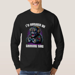 Ich würde eher spielen Funny Retro VR Affe G T-Shirt