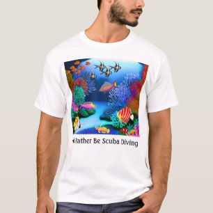 Ich würde eher Sporttauchen-Korallenriff-T - Shir T-Shirt