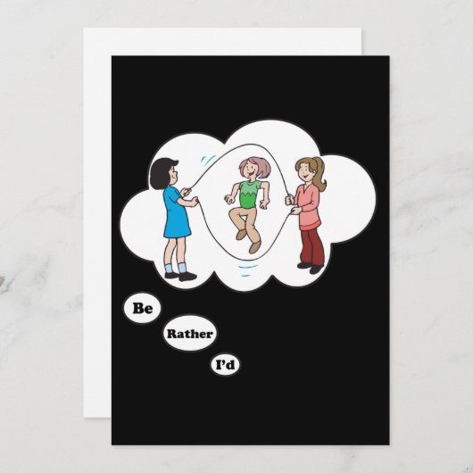 Ich würde eher springendes Seil 4 sein Einladung (Vorne/Hinten)