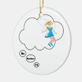 Ich würde eher springendes Seil sein Keramik Ornament (Links)