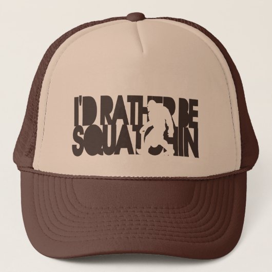 Ich würde eher Squatchin - dunkles Brown sein Truckerkappe (Vorderseite)