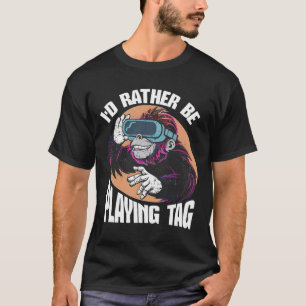 Ich würde eher Tag Funny Video Game Player spielen T-Shirt