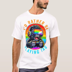 Ich würde eher Tag Gorilla Monke Tag Gorill spiele T-Shirt