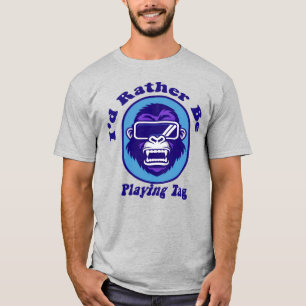 Ich würde eher Tag Gorilla Monke VR Gamer spielen T-Shirt